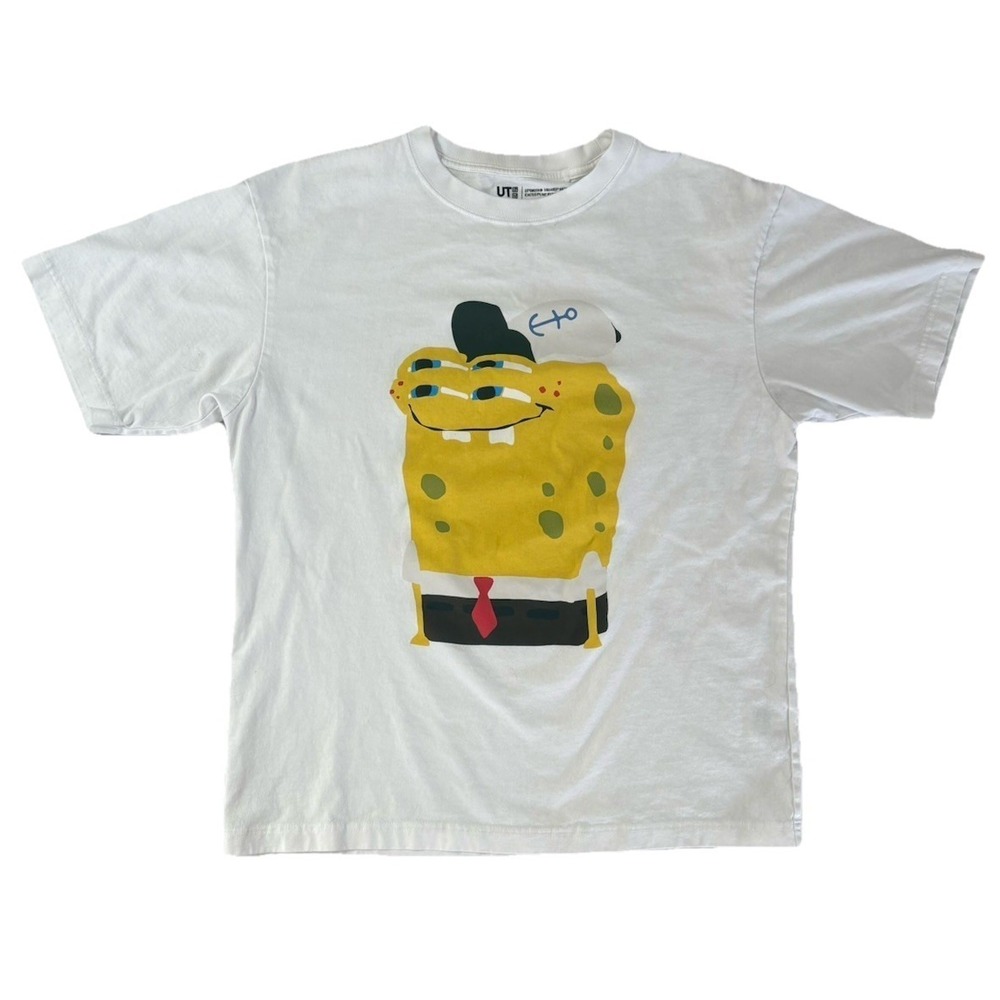 Uniqlo UT CPFM SpongeBob T-Shirt Mens MED White Patrick Star Graphic Boxy Tee